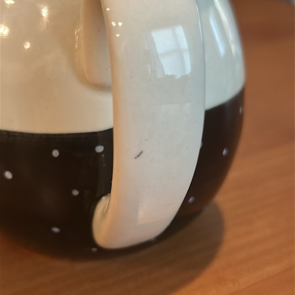 Rae Dunn POUR Black & Cream Polka Dot Creamer. Rare. - Picture 3 of 10